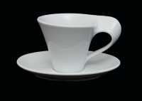 Tazza  con piatto da cappuccino bar Onda