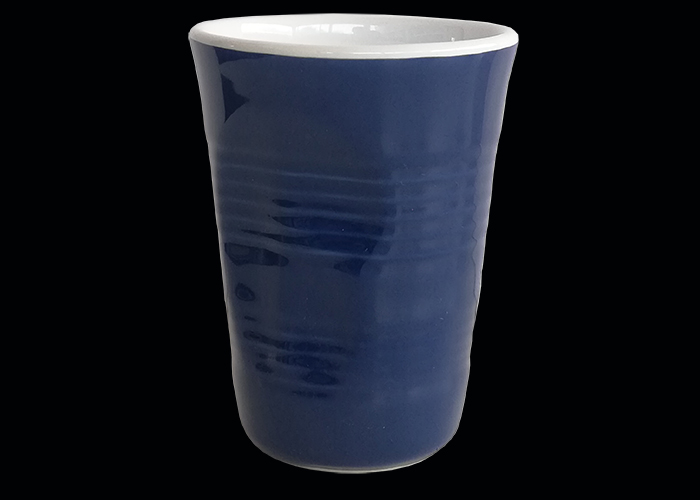 mug grande bicchierino accartocciato blu