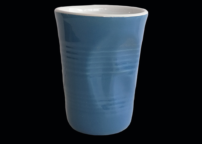 mug grande bicchierino accartocciato azzurro